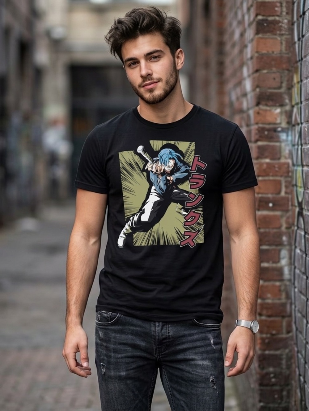 Dragon Ball Z Men's Medium Black Graphic Short Sleeve Crew Neck T- Shirt
